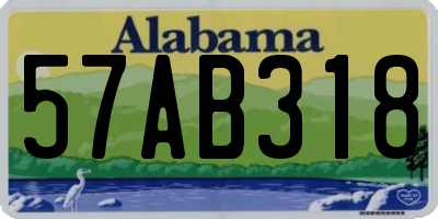 AL license plate 57AB318