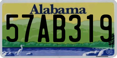 AL license plate 57AB319