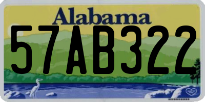 AL license plate 57AB322