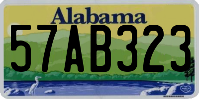 AL license plate 57AB323