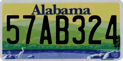 AL license plate 57AB324