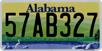 AL license plate 57AB327