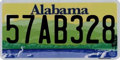 AL license plate 57AB328