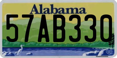 AL license plate 57AB330