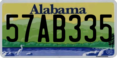 AL license plate 57AB335