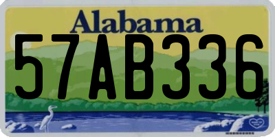 AL license plate 57AB336