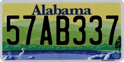 AL license plate 57AB337