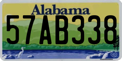 AL license plate 57AB338