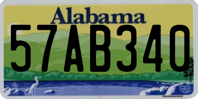 AL license plate 57AB340