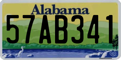 AL license plate 57AB341
