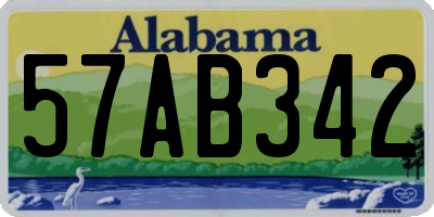AL license plate 57AB342