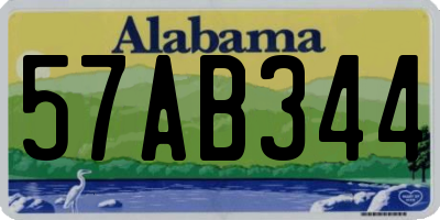 AL license plate 57AB344