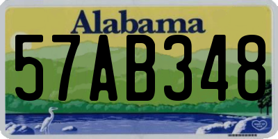AL license plate 57AB348