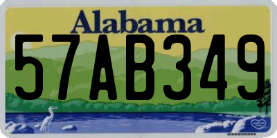 AL license plate 57AB349