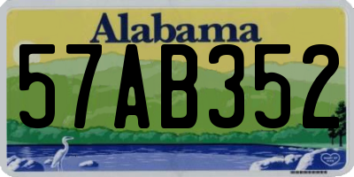 AL license plate 57AB352