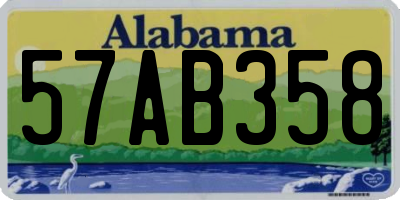 AL license plate 57AB358