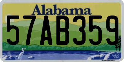 AL license plate 57AB359