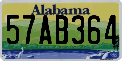 AL license plate 57AB364
