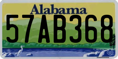 AL license plate 57AB368