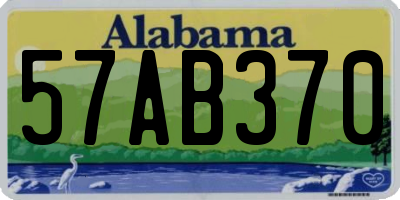 AL license plate 57AB370