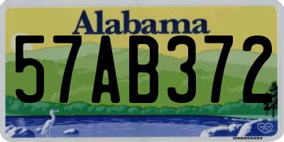 AL license plate 57AB372