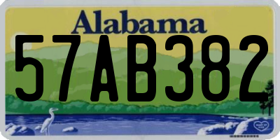 AL license plate 57AB382