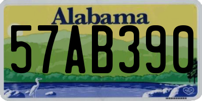 AL license plate 57AB390