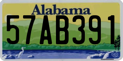 AL license plate 57AB391