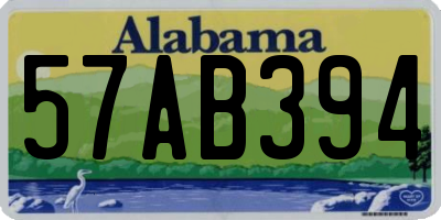 AL license plate 57AB394