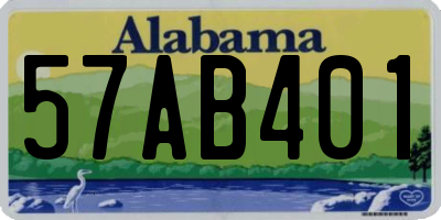 AL license plate 57AB401