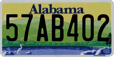 AL license plate 57AB402