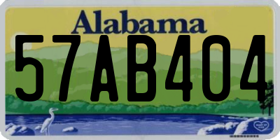 AL license plate 57AB404