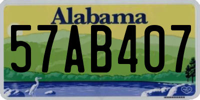 AL license plate 57AB407