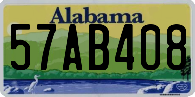 AL license plate 57AB408