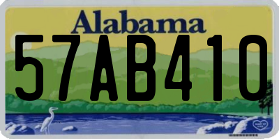 AL license plate 57AB410