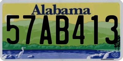 AL license plate 57AB413