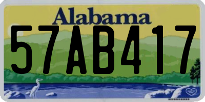 AL license plate 57AB417