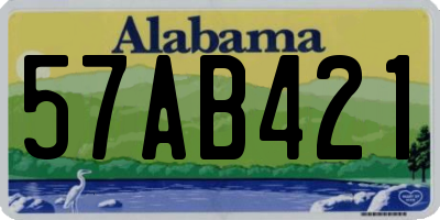 AL license plate 57AB421