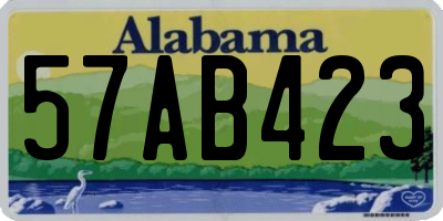 AL license plate 57AB423