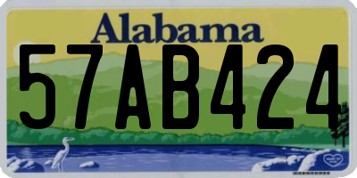 AL license plate 57AB424