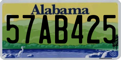 AL license plate 57AB425