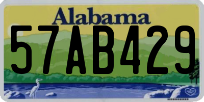 AL license plate 57AB429