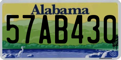 AL license plate 57AB430