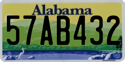 AL license plate 57AB432