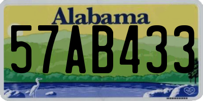 AL license plate 57AB433