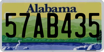 AL license plate 57AB435