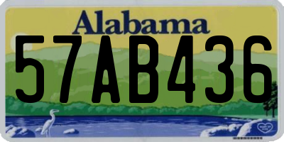 AL license plate 57AB436
