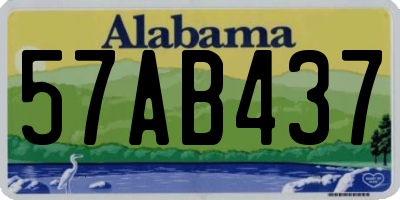 AL license plate 57AB437