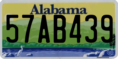 AL license plate 57AB439