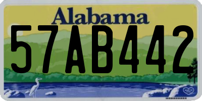 AL license plate 57AB442